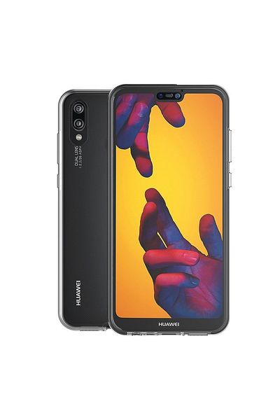 OEM Full TPU 360° case (front + back) for Huawei P20 Lite, Transparent