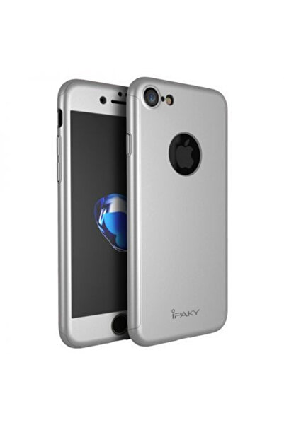 OEM Калъф за Apple iPhone 8, FullBody Elegance Luxury iPaky Silver, 360-граду...