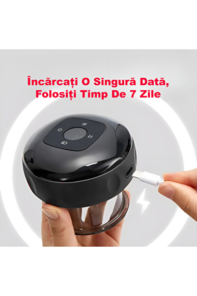 ZEQAS Ventuză de masaj USB cu 12 niveluri de încălzire/presiune, LED roșu, er...