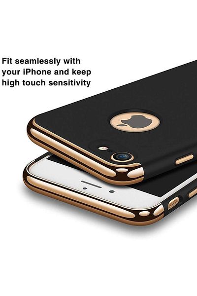 OEM Carcasă Apple iPhone SE2, MyStyle Elegance Luxury 3 în 1 Neagră