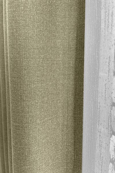 Luvora Home Nova Series Pleatless Linen Background Curtain - Çağla