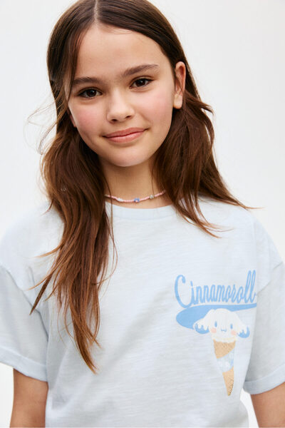 H&M Baskılı Oversize Tişört