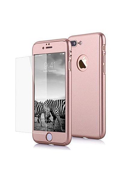 OEM Carcasă MyStyle Rose-Gold FullBody pentru Apple iPhone 8, acoperire completă la 360 de grade cu folie de protecție