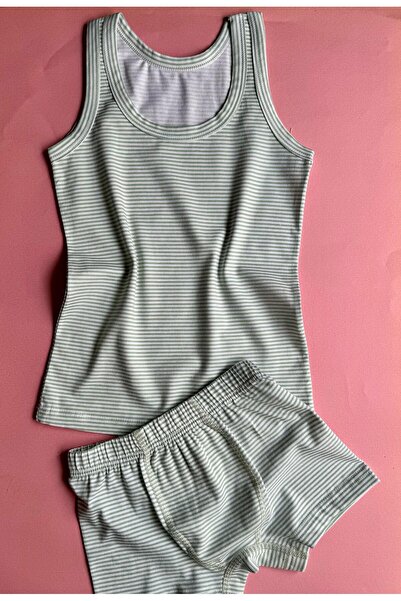 VicTroy Seaboy | 2-Piece Cotton Sailor Boy Model, Singlet and Shorts Set (4 Pieces) 10E27-28