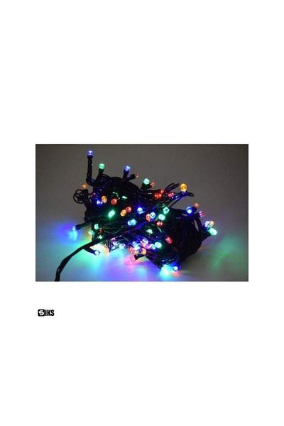 SIKS Instalație liniară cu LED-uri, cu 300 de LED-uri, lungime 20 m, fir verde închis, multicolor