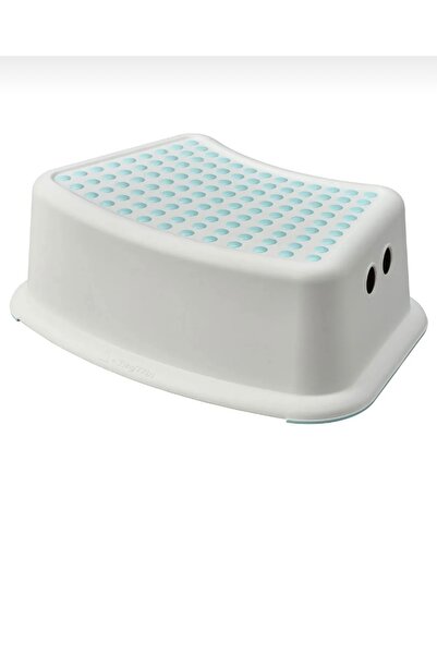 IKEA Forsıktıg çocuk basamağı beyaz-turkuaz 37x13 cm