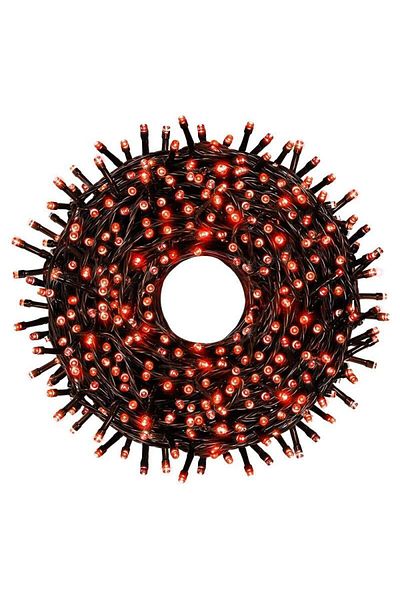SIKS Linear Christmas Installation, Indoor/Outdoor, 100m Roll, 8 Light Effects, Red, Black Wire