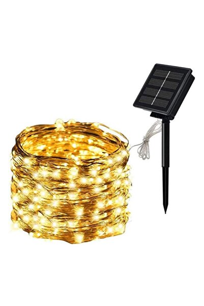 SIKS LED String Light, Solar Panel Charging Installation, 100 LEDs, 10m, IP44, Warm White