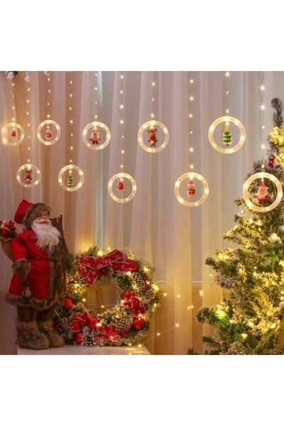 SIKS Christmas Installation, 10 Light Rings, With Figurines, Warm White