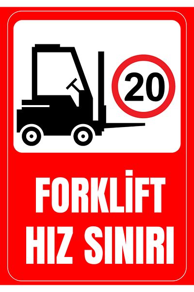 Girl Power 35 X 50 Forklift Speed Limit 20 Foil Printing Sticker Warning Sign