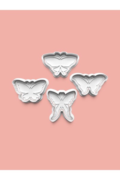 AKTASTORE Butterflies Cookie Mold and Sugar Paste Mold Set of 4 0669-Set