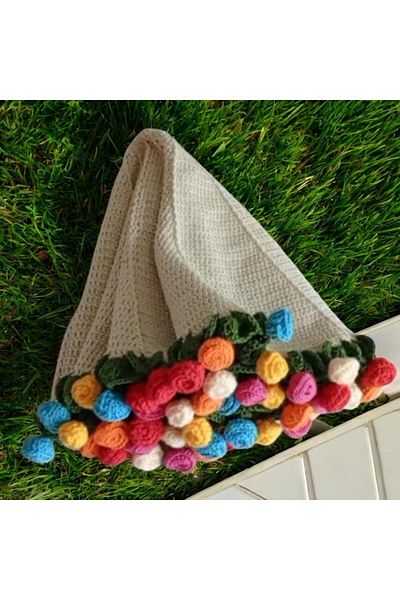 Charme Elegant șal buchet tricotat manual
