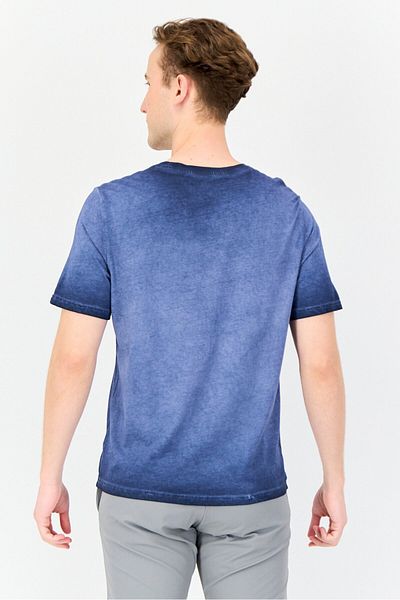 SKECHERS Men Sportswear Fit Short Sleeve Outdoor T-Shirt, Slate Blue