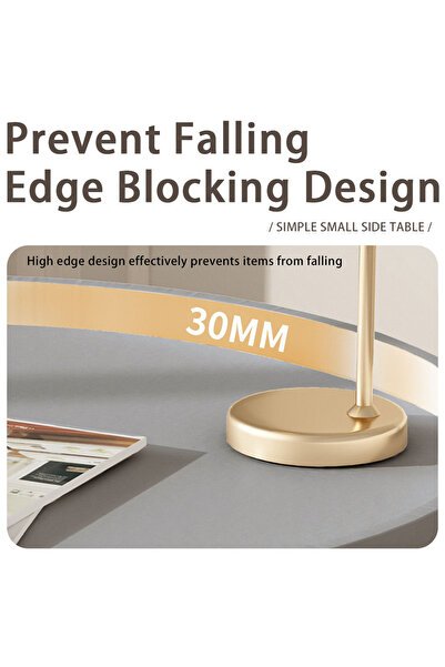 EqiEch Round Coffee Table, 4-Tier Rustic Design with Storage Shelf for Living Room Furniture,Grey