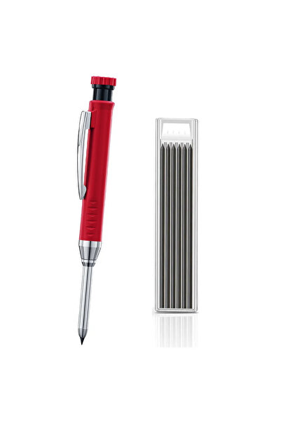 Choice مجموعة B - قلم رصاص ميكانيكي أحمر صلب للنجار مع مبراة أدوات النجارة 2....