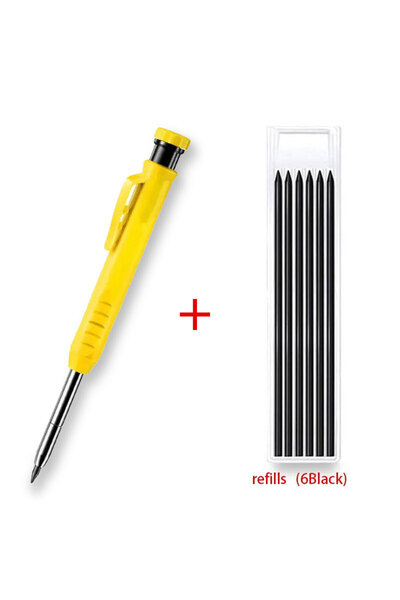 Choice قلم رصاص نجار صلب مع إعادة تعبئة، 4 قطع، مع رصاص إعادة تعبئة ومبراة مد...