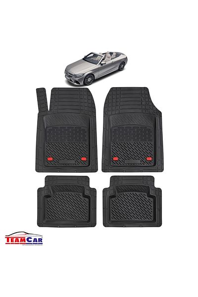 TEAMCAR ® Car Mats Tray Type Compatible with Mercedes-Benz C-Class A205 Cabriolet (2016–2022)