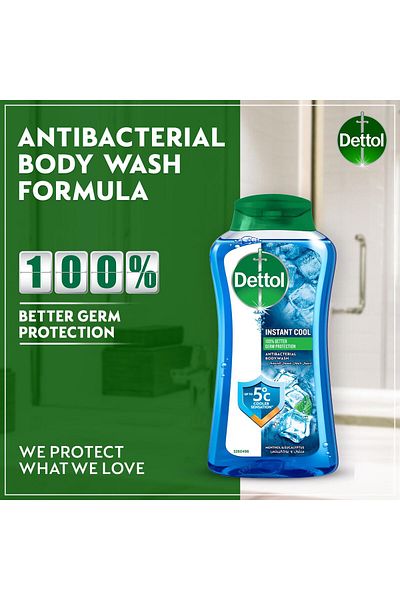 Dettol Cool Shower Gel & Body Wash Menthol & Eucalyptus Scent 500 ml