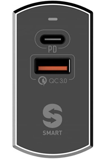 fulina محول طاقة من النوع C، مع كابل شحن، منفذين سريعين، 36 وات، للسفر، أسود