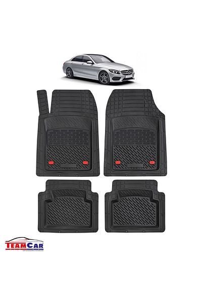 TEAMCAR ® Car Mats Tray Type Compatible with Mercedes-Benz C-Class W205 Sedan (2014–2021)