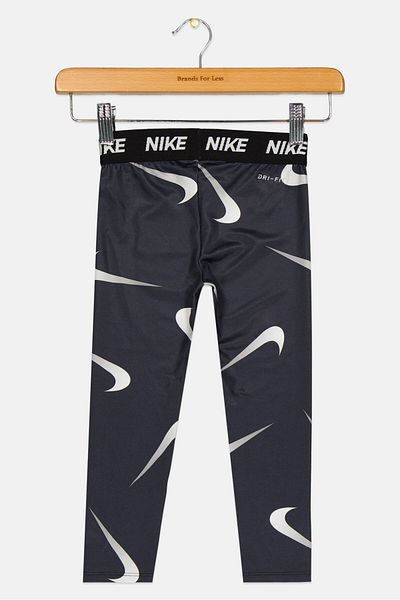 Nike Toddlers Girl Brand Logo Tights, Charcoal