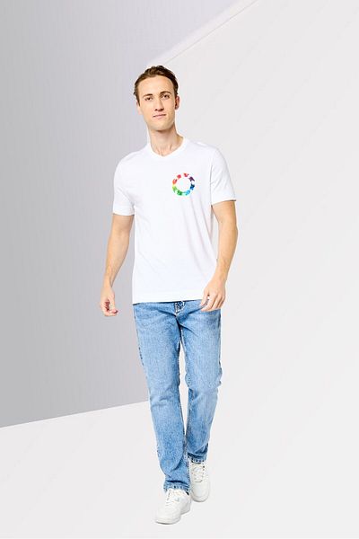 Givenchy Men Crew Neck Short Sleeve Graphic Print T-Shirt, White