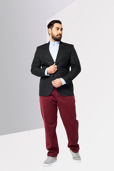 Tommy Hilfiger Men Tailored Fit Micro Check Formal Blazer, Black