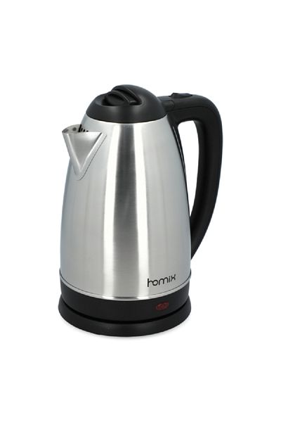 HOMİX 1800W Easy Pouring Integrated Button Electric Kettle Silver and Black 2.5 Liter