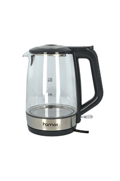 HOMİX 1850-2200W Automatic Shut-Off Electric Glass Kettle Multicolor 1.7 Lite
