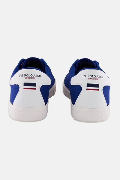 U.S. Polo Assn. Men Canvas-Eco Leather Lace Up Casual Shoes, Blue