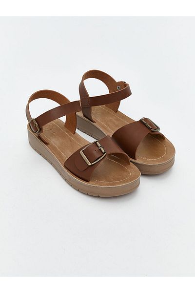 LC Waikiki Lcw Steps Brown Ankle Strap Women's Sandals