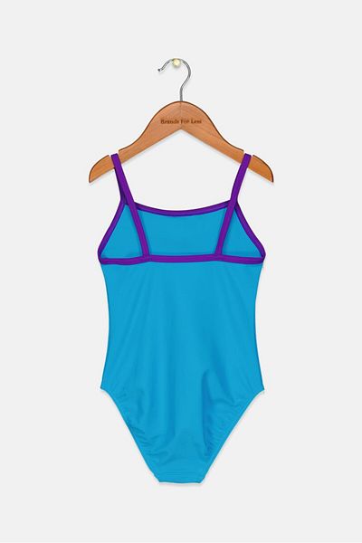 ARENA Kid Girls Graphic Pint Sleeveless Swimsuit, Blue