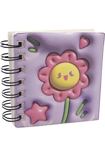 Roco دفتر ملاحظات زهرة 9.5 × 10 سم 96 ورقة مسطرة مفردة (صفحات ملونة) بنفسجي