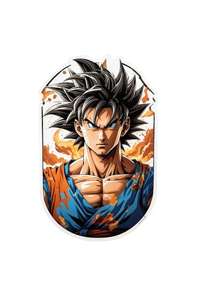INOVATIX Set de 8 piese, autocolant luptător Goku, INOVATIX®. 6 cm