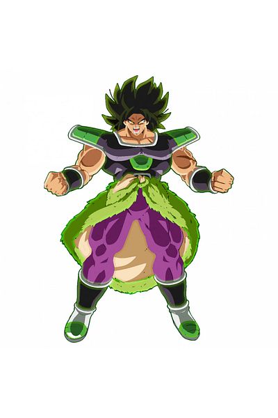 INOVATIX Set de 8 piese, autocolant Dragon Ball Broly, INOVATIX®. 6 cm
