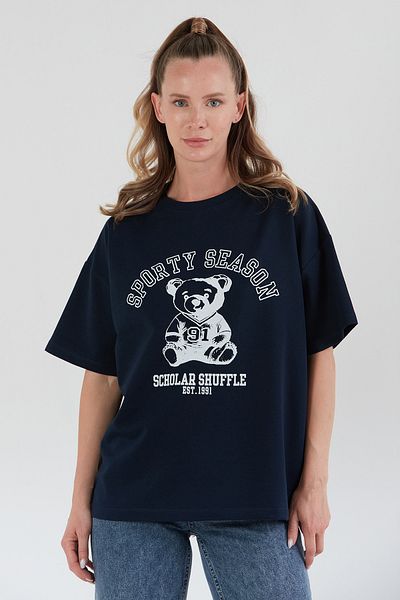 Fulla Moda Teddy Bear Printed Oversize T-Shirt