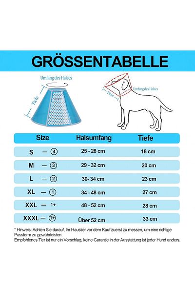 Supet animal collar, PVC, blue, XL