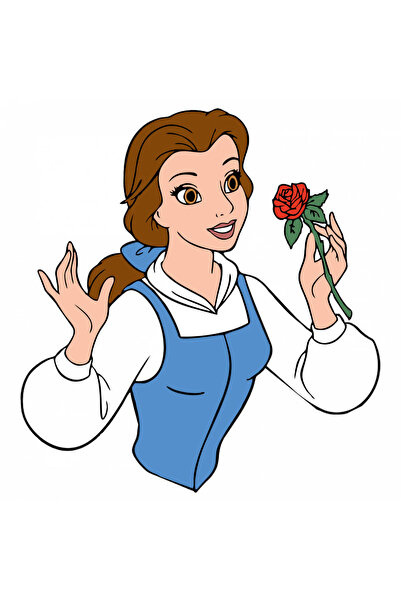 INOVATIX Set de 8 piese, autocolant Frumoasa și Bestia Belle și trandafirul r...