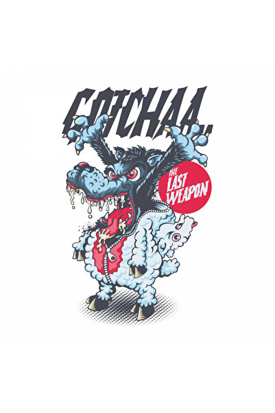 INOVATIX Set de 8 piese, autocolant Lupul în blană de oaie, INOVATIX®. 6 cm