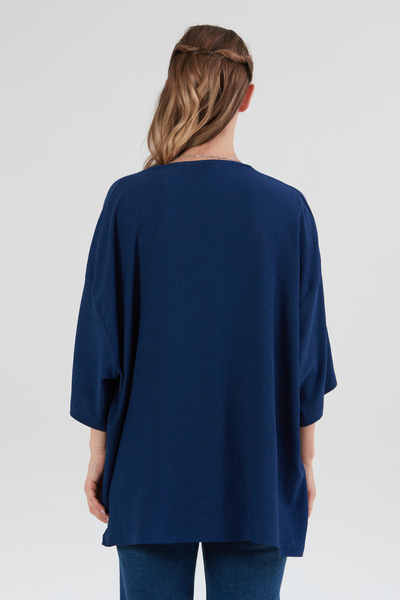 Fulla Moda Basic Wrap Fabric Shawl Collar Kimono