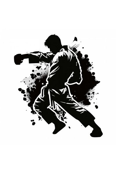 INOVATIX Set de 8 piese, autocolant luptător Taekwondo, INOVATIX®. 6 cm