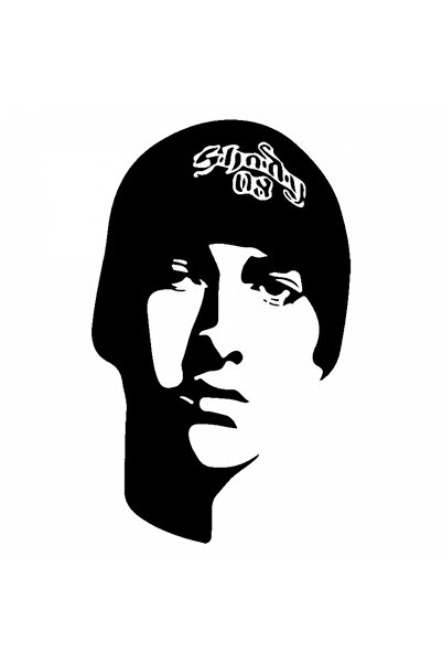 INOVATIX Set de 8 piese, autocolant Eminem Rapper Stick, INOVATIX®. 6 cm