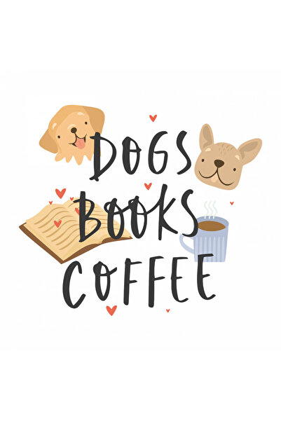 INOVATIX Set of 8 pieces, Sticker Dogs books coffee, INOVATIX®. 6 cm