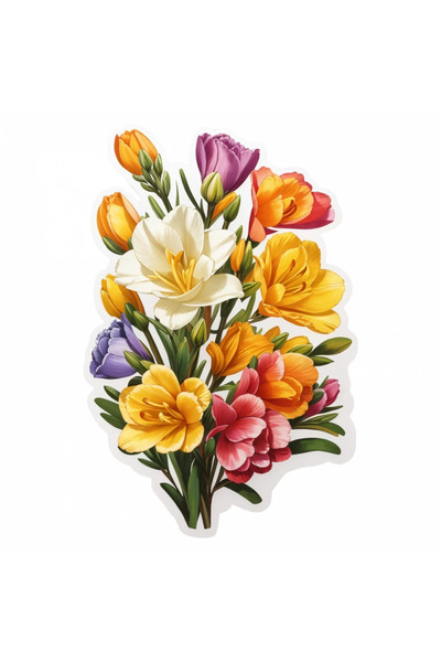 INOVATIX Set de 8 autocolante buchet frezii, INOVATIX®. 6 cm