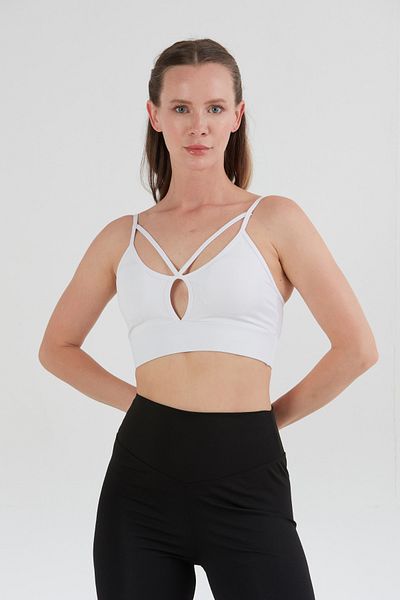 Fulla Moda Μπουστάκι με λεπτομέρεια σταυρωτού λουριού