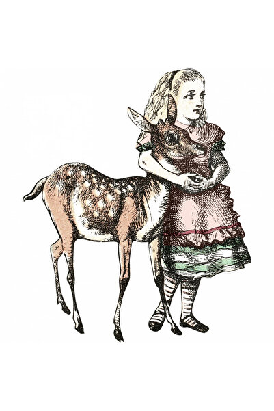 INOVATIX Set de 8 piese, autocolant ilustrație John Tenniel, INOVATIX®. 6 cm