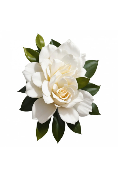 INOVATIX Set de 8 autocolante cu flori de gardenie, INOVATIX®. 6 cm