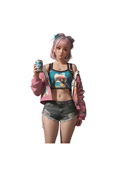 INOVATIX Set de 8 piese, Autocolant Adolescentă în bar, INOVATIX®. 6 cm