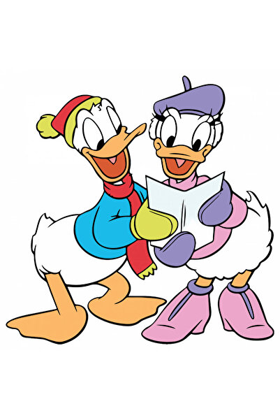 INOVATIX Set of 8 pieces, Sticker Donald and Daisy, INOVATIX®. 6 cm
