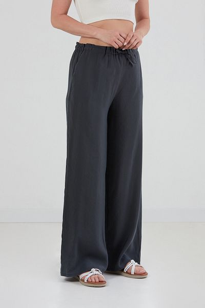 Fulla Moda Tie Waist Wide Leg Trousers
